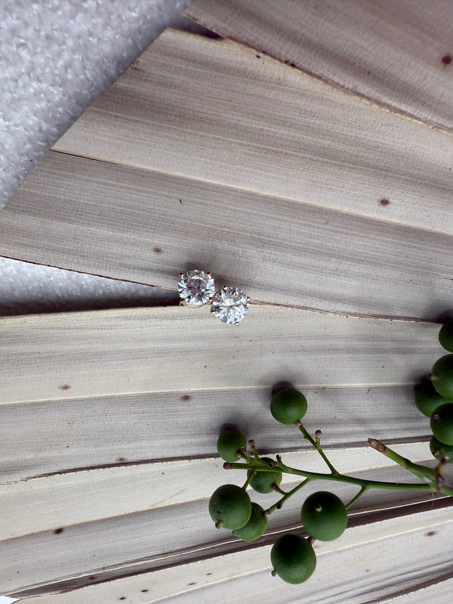 Yellow Gold Timely Diamonds Lab Grown Stud Earrings