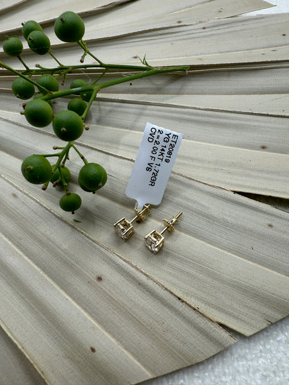 Yellow Gold Timely Diamonds Lab Grown Stud Earrings