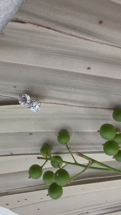 Yellow Gold Timely Diamonds Lab Grown Stud Earrings